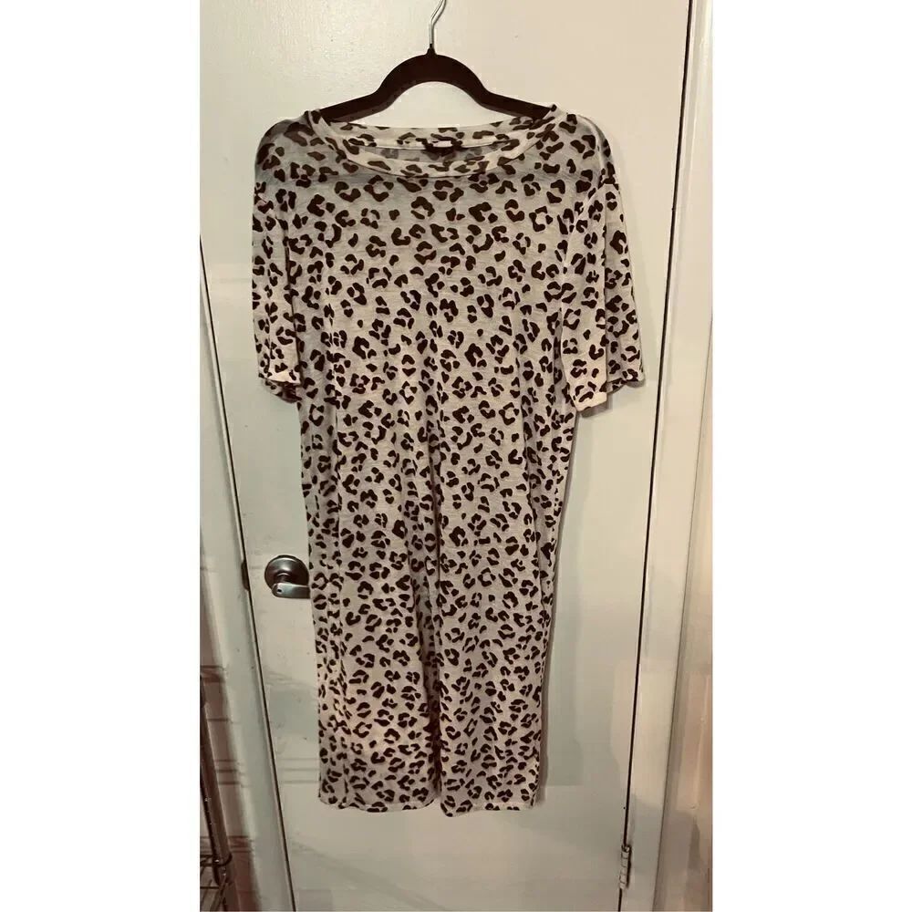 Lucky Brand Leopard Print Very Soft Lightweight Dress Size S